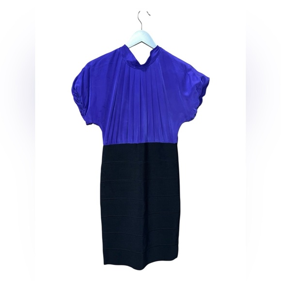 BCBG MaxAzria Purple Silk Blouse Top Bodycon Dress – Size Small - Picture 1 of 4